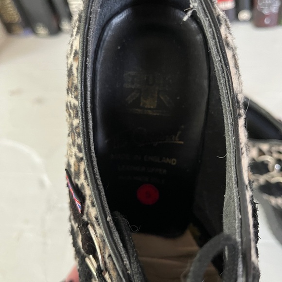 Made in England TUK creepers leopard print with black stars - Picture 2 of 3